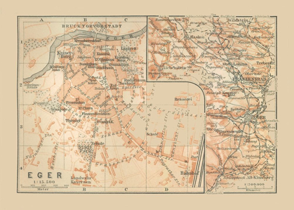 Picture of EGER HUNGARY EUROPE- BAEDEKER 1910