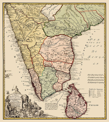 Picture of INDIAN PENINSULA SRI LANKA ASIA - HOMANN 1733
