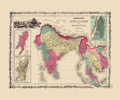 Picture of HINDOSTAN BRITISH INDIA - JOHNSON 1860