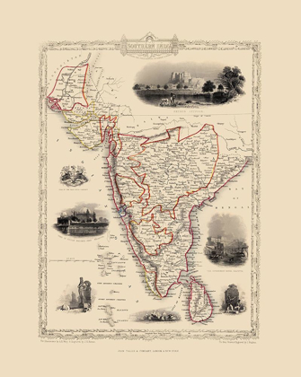 Picture of SOUTHERN INDIA SRI LANKA - TALLIS 1851