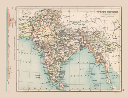 Picture of INDIAN EMPIRE INDIA SRI LANKA - BARTHOLOMEW 1892