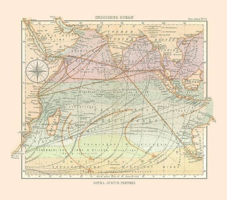 Picture of ASIA INDIAN OCEAN - PERTHES 1914