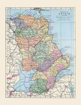 Picture of ANTRIM COUNTY IRELAND - BARTHOLOMEW 1882