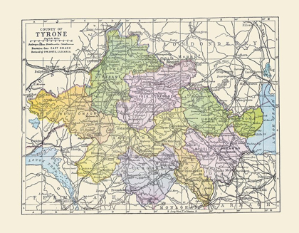Picture of TYRONE COUNTY IRELAND - BARTHOLOMEW 1882