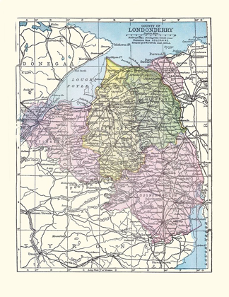 Picture of LONDONDERRY COUNTY IRELAND - BARTHOLOMEW 1882