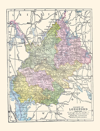 Picture of LONGFORD COUNTY IRELAND - BARTHOLOMEW 1882