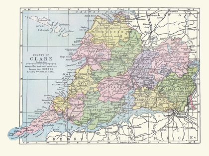 Picture of CLARE COUNTY IRELAND - BARTHOLOMEW 1882