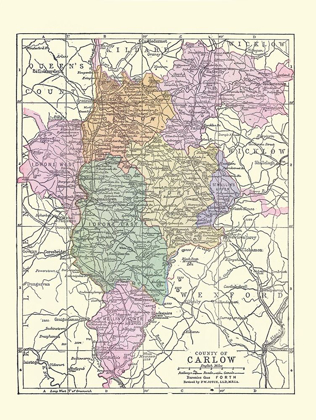 Picture of CARLOW COUNTY IRELAND - BARTHOLOMEW 1882