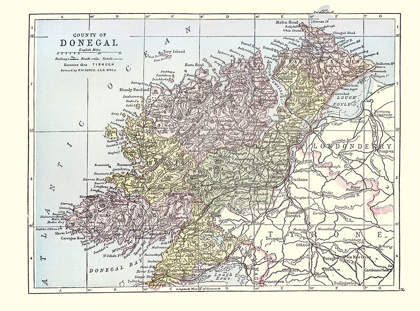Picture of DONEGAL COUNTY IRELAND - BARTHOLOMEW 1882