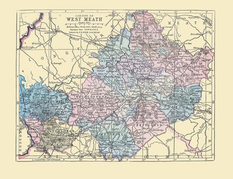 Picture of WEST MEATH COUNTY IRELAND - BARTHOLOMEW 1882