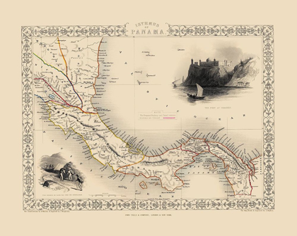 Picture of ISTHMUS OF PANAMA CENTRAL AMERICA - TALLIS 1851