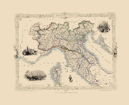 Picture of NORTHERN ITALY - TALLIS 1851
