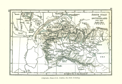 Picture of ITALY SWITZERLAND 1805 EUROPE - GARDINER 1902