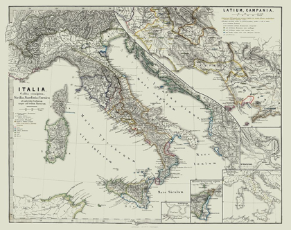 Picture of LATIUM CAMPANIA ITALY - SPRUNER 1865