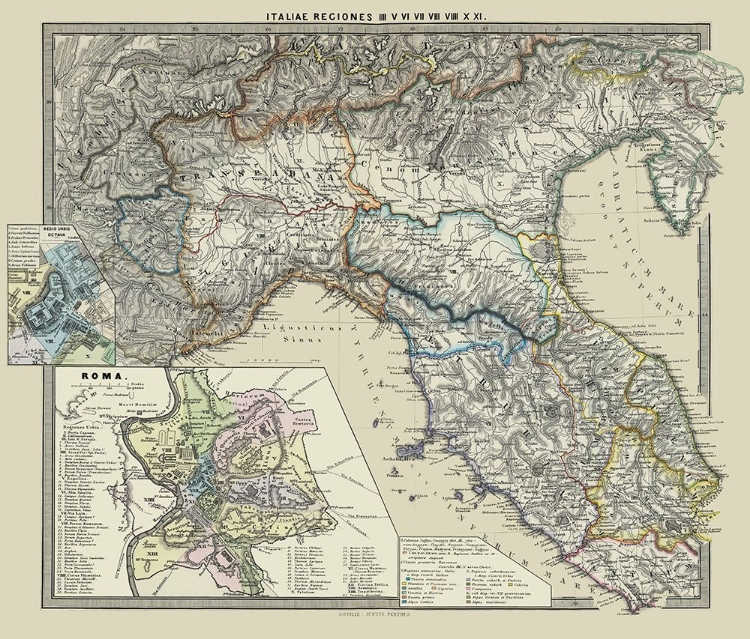 Picture of NORTHERN ITALY REGIONS - SPRUNER 1865