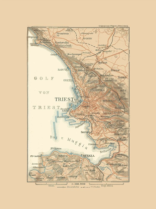Picture of TRIESTE REGION ITALY - BAEDEKER 1910