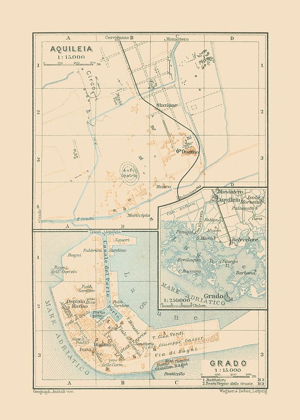 Picture of AQUILEIA GRADO ITALY - BAEDEKER 1910