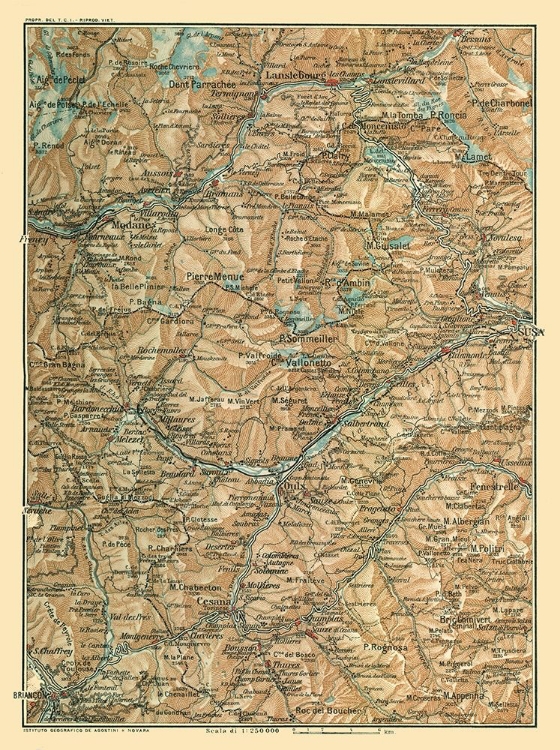Picture of NORTHEAST FRANCE NORTHWEST ITALY - BERTARELLI 1914