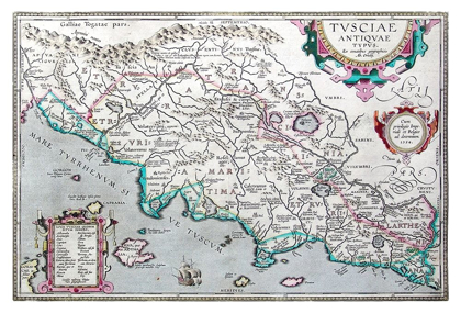 Picture of ANCIENT ETRURIA 1584 CENTRAL ITALY - ORTELIUS 1584