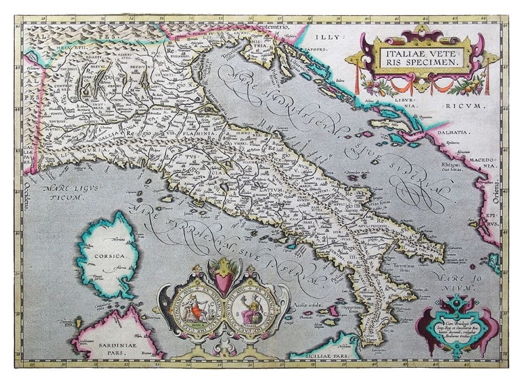 Picture of ANCIENT ITALY - ORTELIUS 1570