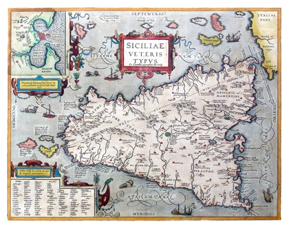 Picture of ANCIENT SICILY ITALY - ORTELIUS 1570