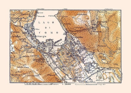 Picture of LAKE COMO ITALY - BAEDEKER 1921