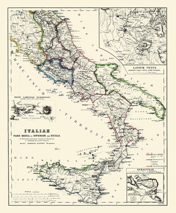 Picture of CENTRAL SOUTH ITALY - KIEPERT 1903