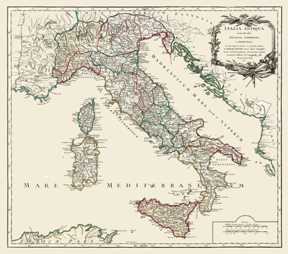 Picture of ANCIENT ITALY - VAUGONDY 1757
