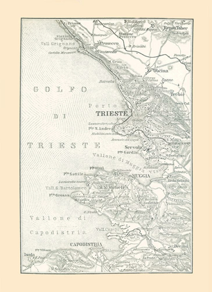 Picture of TRIESTE ITALY - BAEDEKER 1896