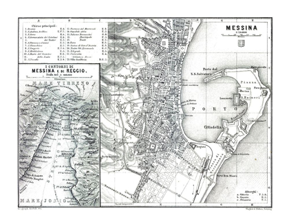 Picture of MESSINA REGGIO ITALY - BAEDEKER 1880