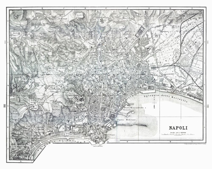 Picture of NAPLES ITALY - BAEDEKER 1880