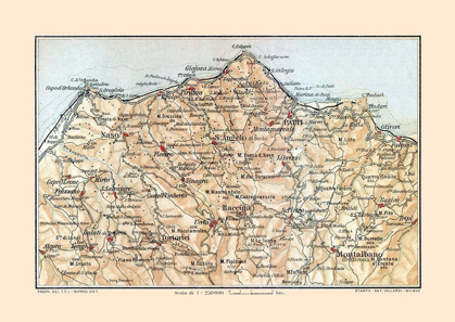 Picture of NORTHEASTERN SICILY ITALY - BAEDEKER 1880