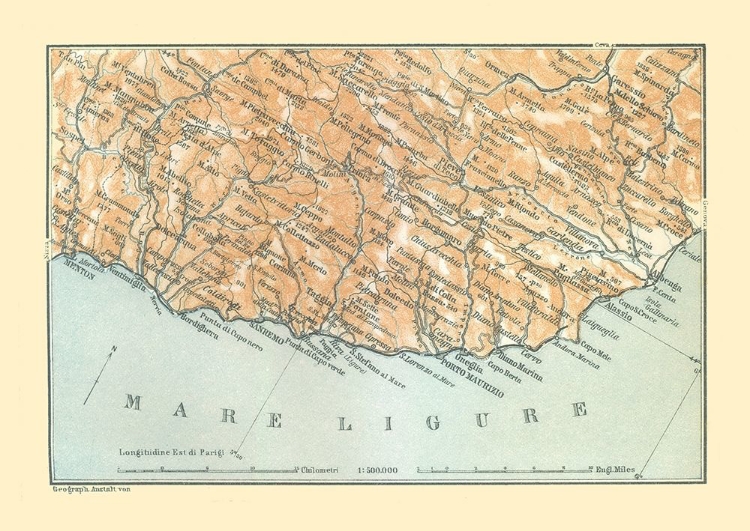 Picture of LIGURIAN SEA ITALY - BERTARELLI 1914