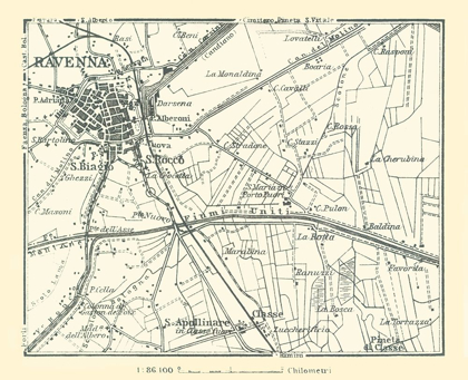 Picture of RAVENNA PLAN ITALY - BERTARELLI 1914