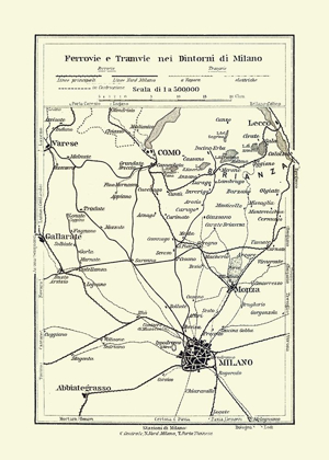 Picture of ROUTES TO MILANO ITALY - BERTARELLI 1914