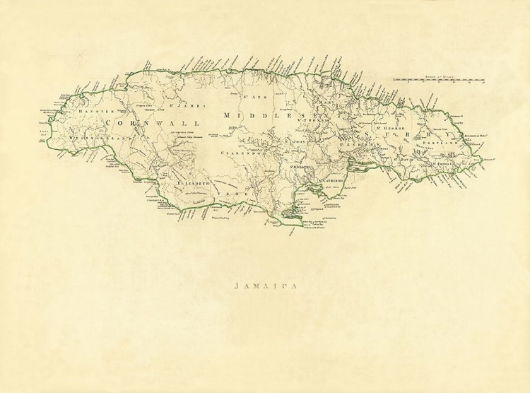 Picture of CARIBBEAN JAMAICA - JEFFERYS 1760