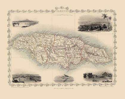 Picture of CARIBBEAN JAMAICA - TALLIS 1851