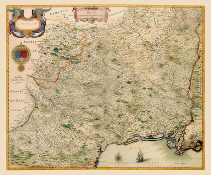 Picture of LANGUEDOC PROVINCE FRANCE - BLAEU 1631