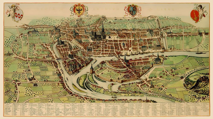 Picture of BENELUX LIEGE BELGIUM PANORAMIC - BLAEU 1649