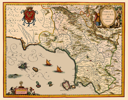 Picture of LIVORNO REGION ITALY - BLAEU 1640