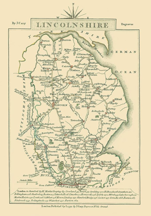 Picture of LINCOLNSHIRE COUNTY ENGLAND - CARY 1792