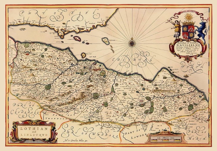 Picture of LOTHIAN REGION SCOTLAND - BLAEU 1640