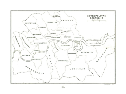 Picture of METROPOLITAN BOROUGHS LONDON UK - BARTHOLOMEW 1921