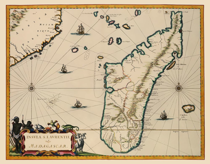 Picture of MADAGASCAR AFRICA - BLAEU 1662