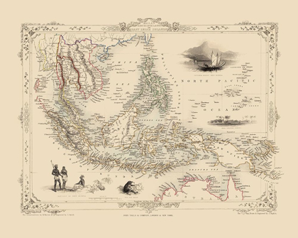 Picture of MALASIAN ARCHIPELAGO ASIA - TALLIS 1851