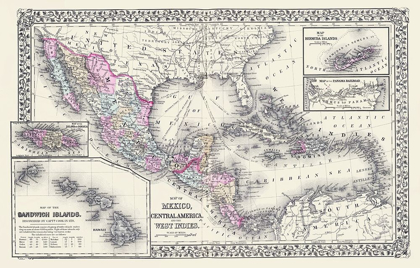 Picture of CENTRAL AMERICA WEST INDIES MEXICO UNITED STATES