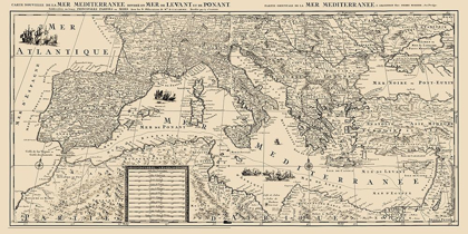 Picture of MEDITERRANEAN SEA REGION - SANSON 1680