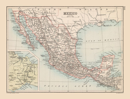 Picture of GUATEMALA MEXICO - BARTHOLOMEW 1892