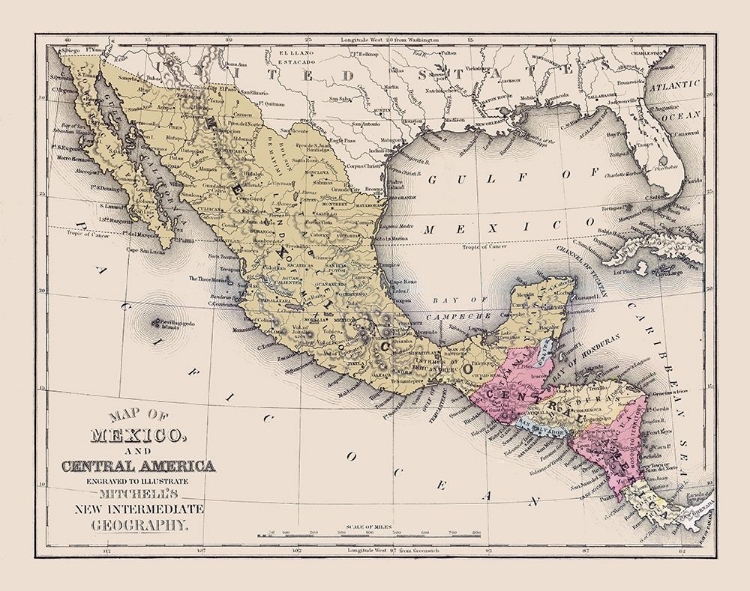 Picture of CENTRAL AMERICA MEXICO UNITED STATES