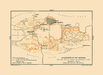 Picture of MEMPHIS EGYPT AFRICA - BAEDEKER 1913